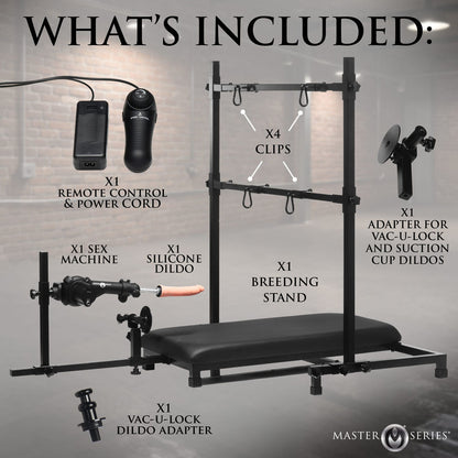 Master Series Breed Master - Breeding Restraint Stand with Sex Machine