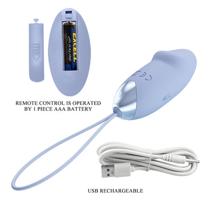 Party Up IVAN Remote Egg - Purple - Purple USB Rechargeable Vibrating Egg with Wireless Remote