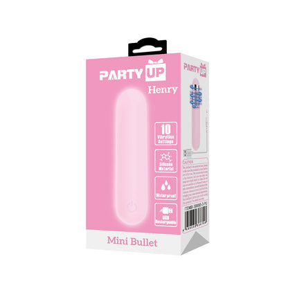 Party Up HENRY Mini Bullet - Pink - Pink 8 cm USB Rechargeable Bullet