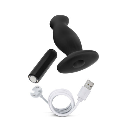 Anal Adventures Platinum Vibrating Prostate Massager 02 - Black 10.8 cm USB Rechargeable Prostate Massager