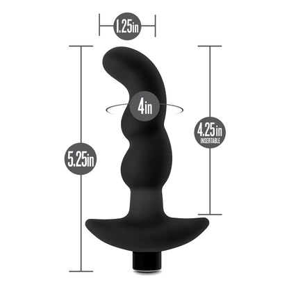 Anal Adventures Platinum Vibrating Prostate Massager 03 - Black USB Rechargeable 15.2 cm Prostate Massager