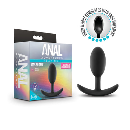 Anal Adventures Platinum Vibra Slim Plug - Medium