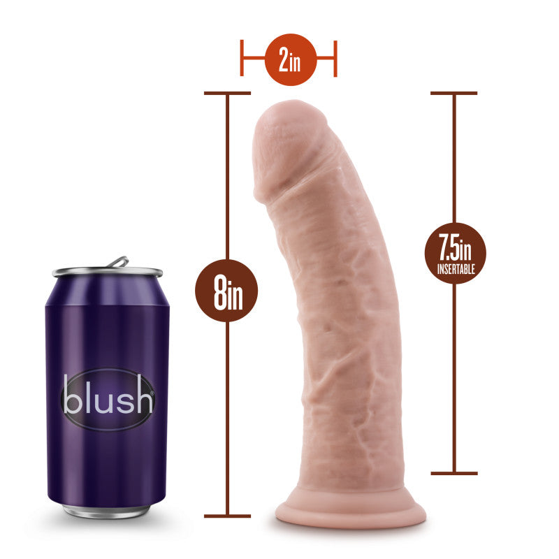 Dr. Skin Plus 8'' Thick Posable Dildo - Flesh 20.3 cm Poseable Dong