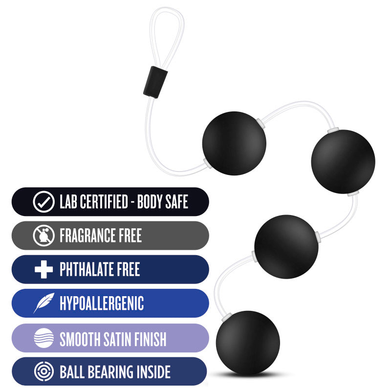 Anal Adventures Pleasure Balls - Black