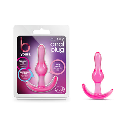 B Yours Curvy Anal Plug - Pink 8.9 cm Butt Plug