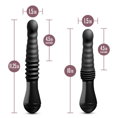 Temptasia Lazarus Thrusting Dildo - Black 25.4 cm USB Rechargeable Thrusting Dildo