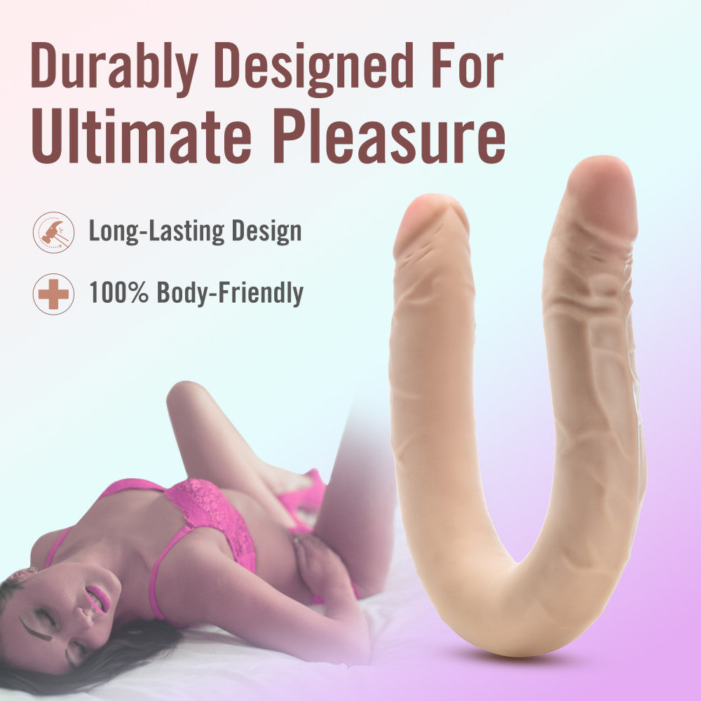 Dr. Skin Plus 16.5'' Posable Double Dong - Flesh 42 cm Double Dong