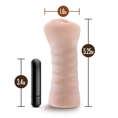 M for Men Ashley - Flesh Vibrating Vagina Stroker