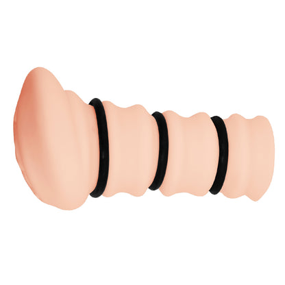CRAZY BULL ROSSI Vagina Stroker - Flesh Vagina Stroker with Tightening Rings