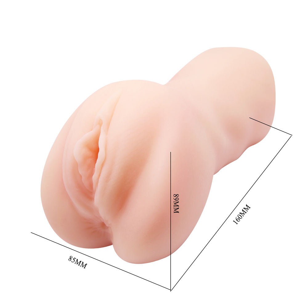 CRAZY BULL LEA Vibrating Vagina Stroker - Flesh Vibrating Vagina Stroker