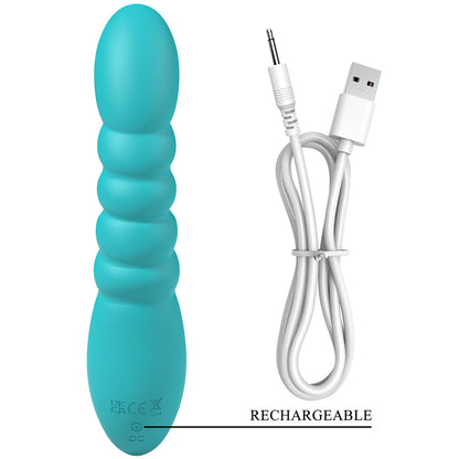 Party Up BRYNLYN - Teal - Teal 18.2 cm USB Rechargeable Rabbit Vibrator