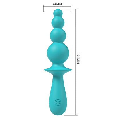 Party Up EVAJANE - Teal - Teal 17.1 cm USB Rechargeable Beaded Vibrator
