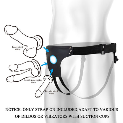 Party Up NICK Strap-On Harness - Black Adjustable Strap-On Harness (No Probe Included)