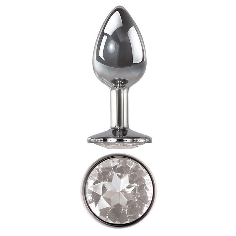 Adam & Eve Clear Gem Anal Plug - Medium