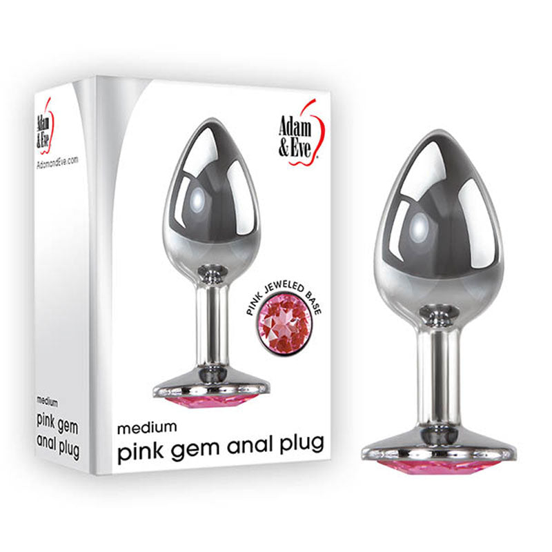 Adam & Eve Pink Gem Anal Plug - Medium