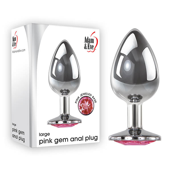 Adam & Eve Pink Gem Anal Plug - Large