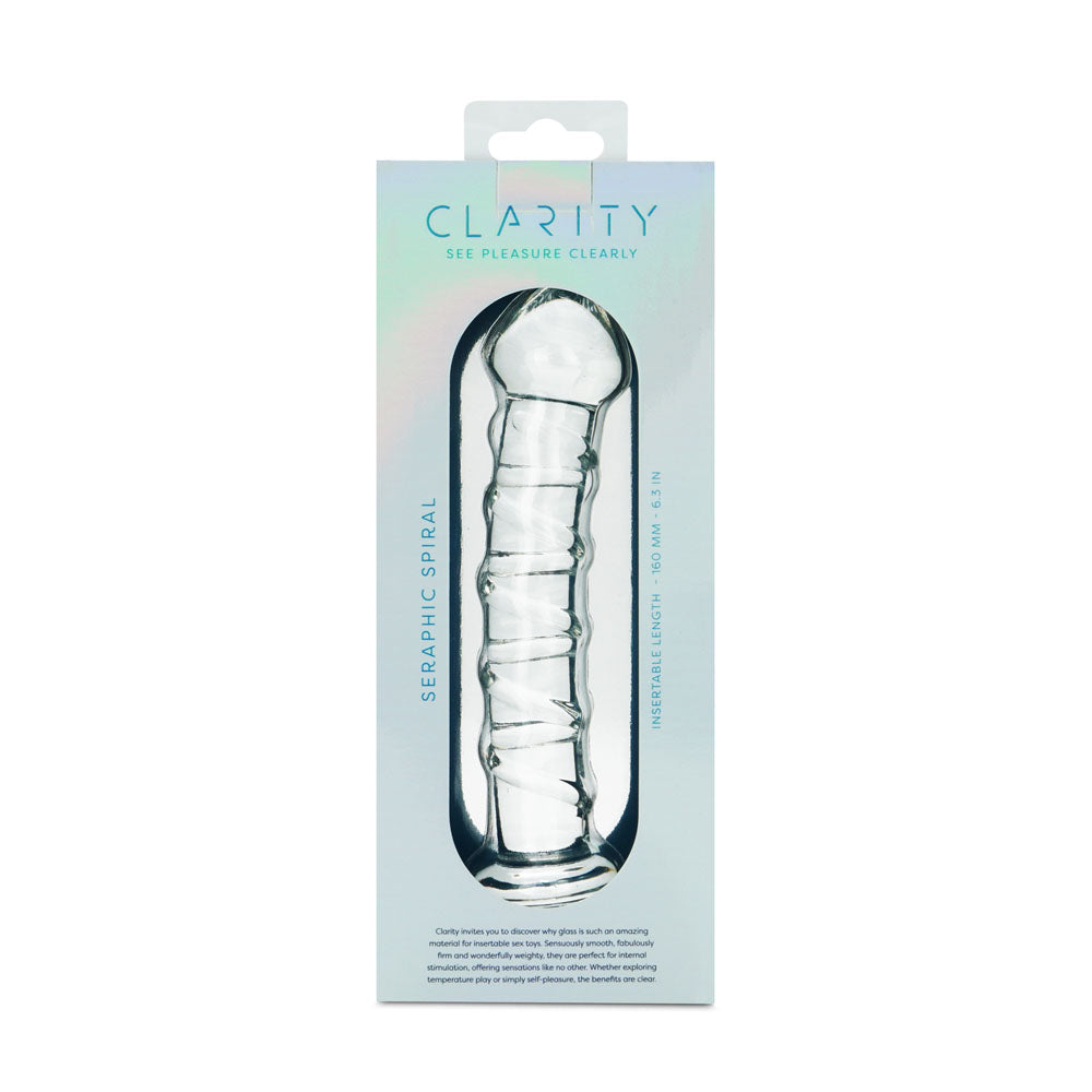 Clarity - Seraphic Spiral - Clear 16 cm Glass Dildo