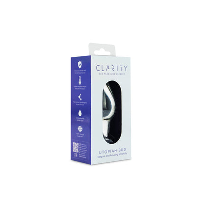 Clarity - Utopian Bud - Clear 8.9 cm Glass Butt Plug