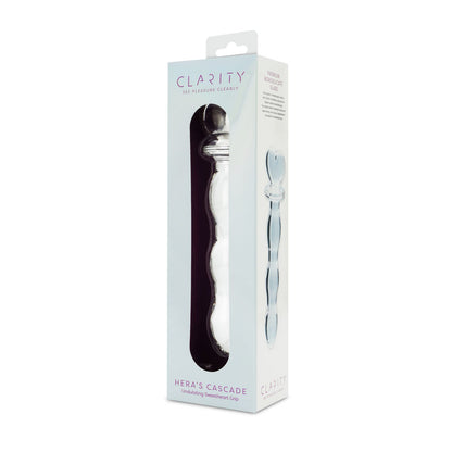 Clarity - Hera's Cascade - Clear 15 cm Glass Dildo