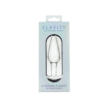 Clarity - Utopian Floret - Clear 11 cm Glass Butt Plug