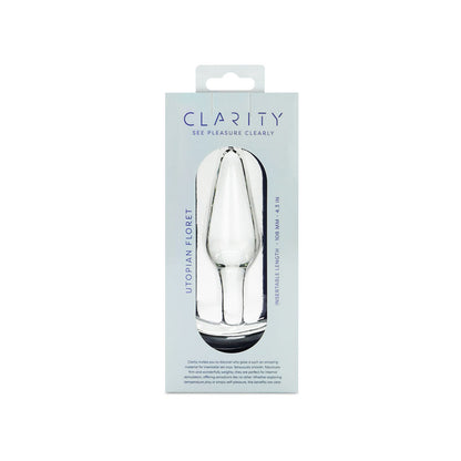 Clarity - Utopian Floret - Clear 11 cm Glass Butt Plug