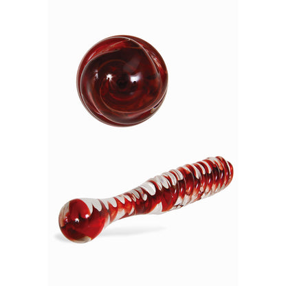 Adam & Eve Sweetheart Swirl Glass Dildo