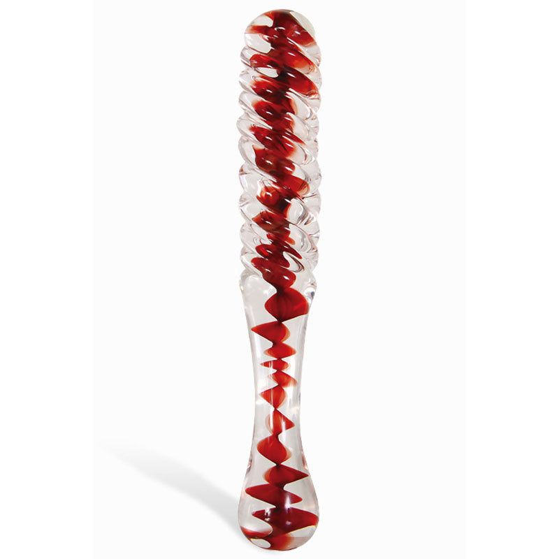 Adam & Eve Sweetheart Swirl Glass Dildo