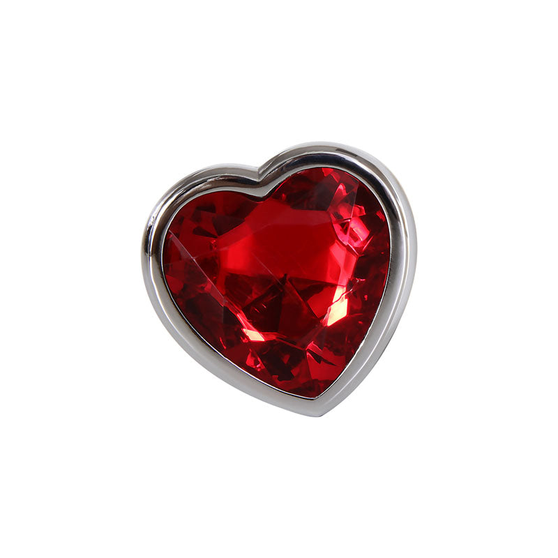 Adam & Eve Red Heart Gen Anal Plug - Medium