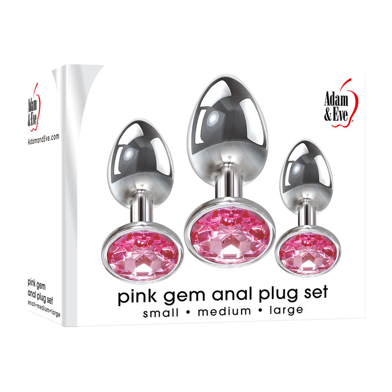 Adam & Eve Pink Gem Anal Plug Set