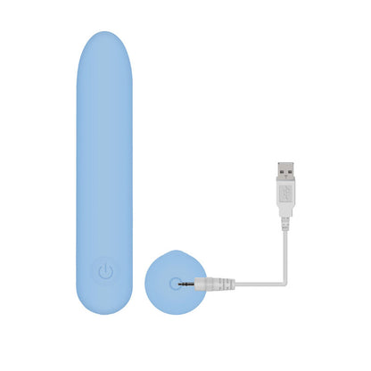 Adam & Eve Eve's Silky Sensations Rechargeable Bullet - Blue 9.4 cm USB Rechargeable Bullet