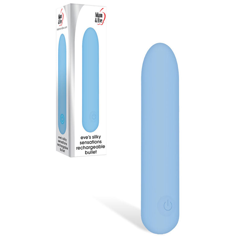 Adam & Eve Eve's Silky Sensations Rechargeable Bullet - Blue 9.4 cm USB Rechargeable Bullet