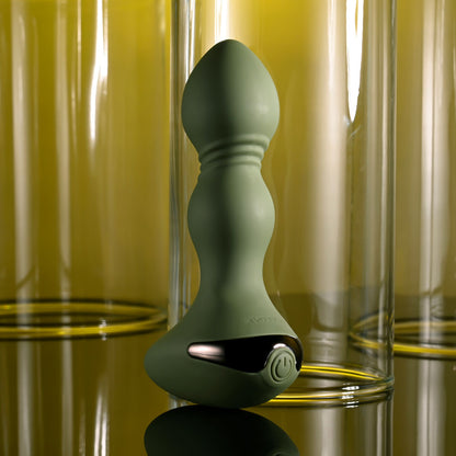 Evolved LIEUTENANT - Green 12.2 cm USB Rechargeable Vibrating Butt Plug