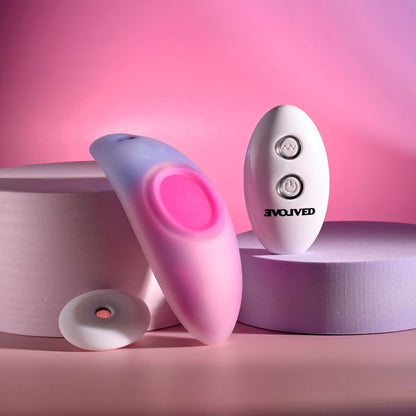 Evolved PARADISE PANTY - Pink/Purple USB Rechargeable Panty Vibrator with Remote Control
