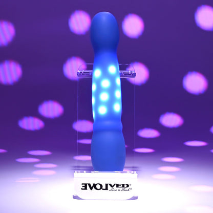 Evolved DISCO DIVA - Blue 20.9 cm USB Rechargeable Light Up Vibrator