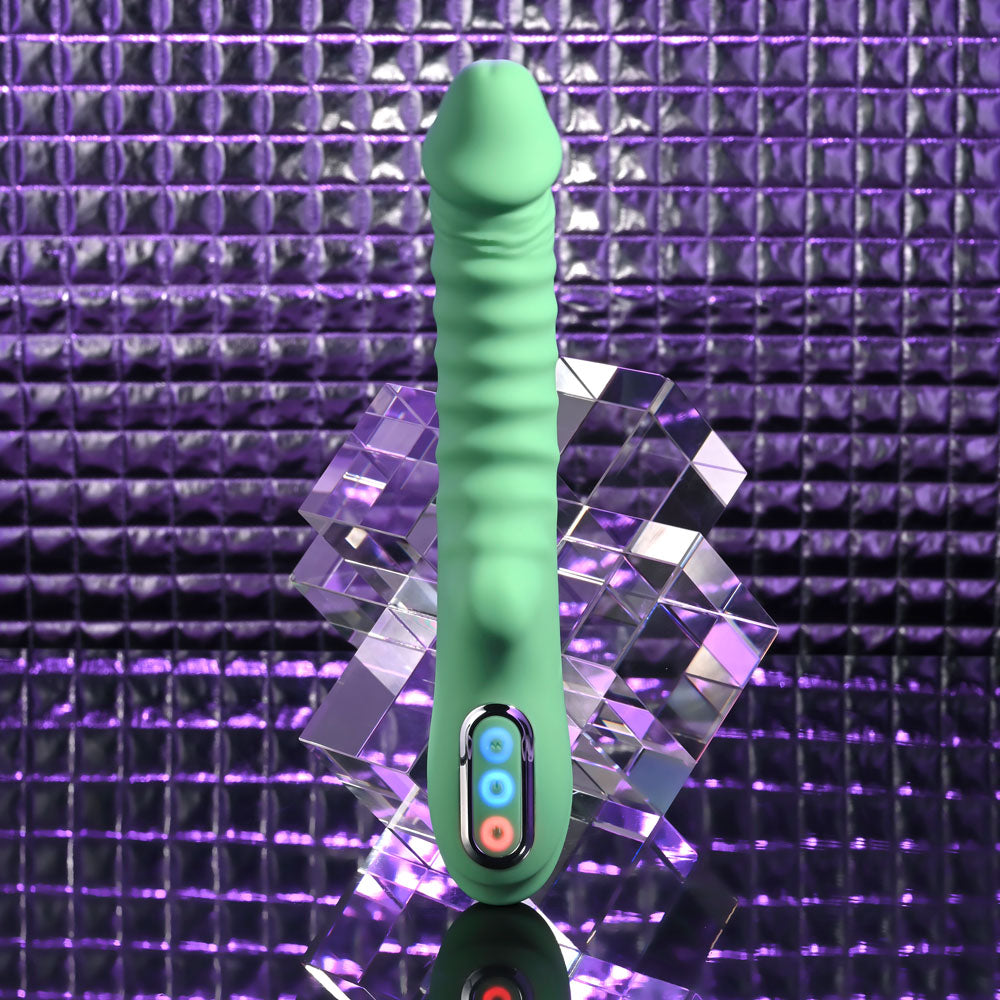 Evolved FULL THROTTLE - Mint Green 24.1 cm USB Rechargeable Vibrator