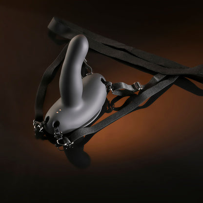 Evolved COME CLOSER - Black USB Rechargeable Vibrating Strap-On with Remote