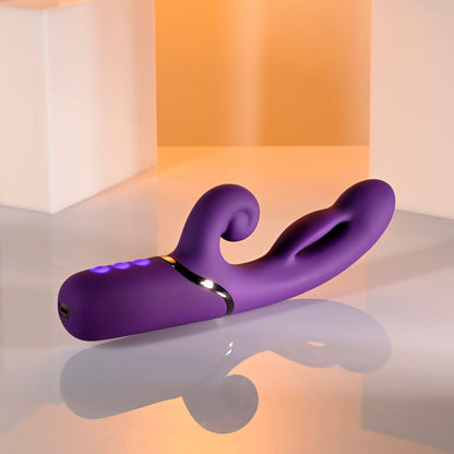 Evolved PLEASURE PUFF - Purple 24.1 cm USB Rechargeable Inflatable Rabbit Vibrator