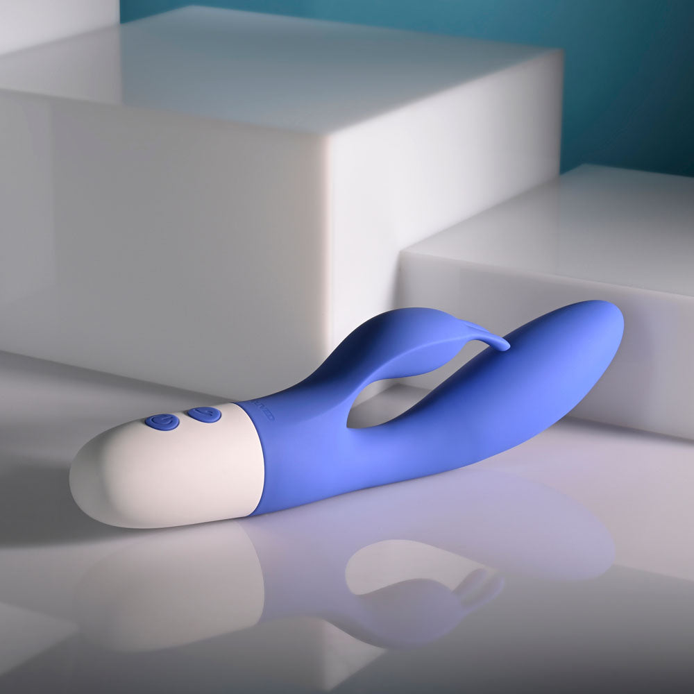 Evolved FUNNY BUNNY - Blue 20 cm USB Rechargeable Rabbit Vibrator