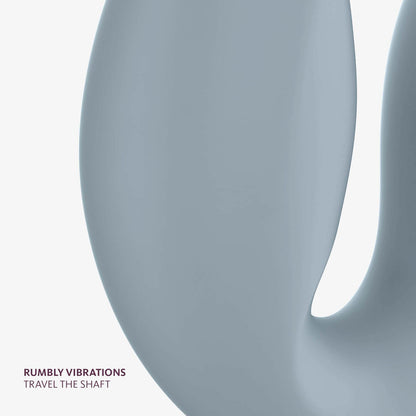 Fun Factory SHARE VIBE PRO cool grey - Grey USB Rechargeable Strapless Strap-On