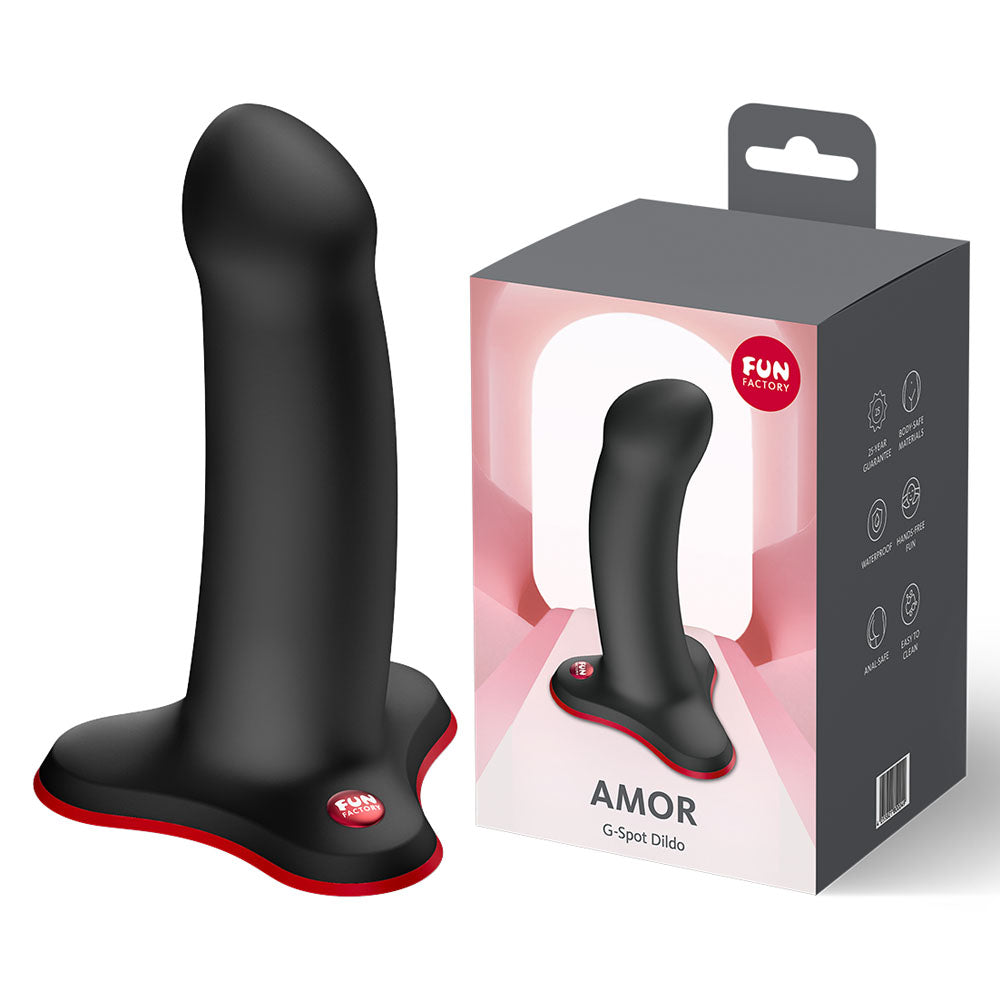 Fun Factory AMOR Black - Black 13.5 cm Dildo