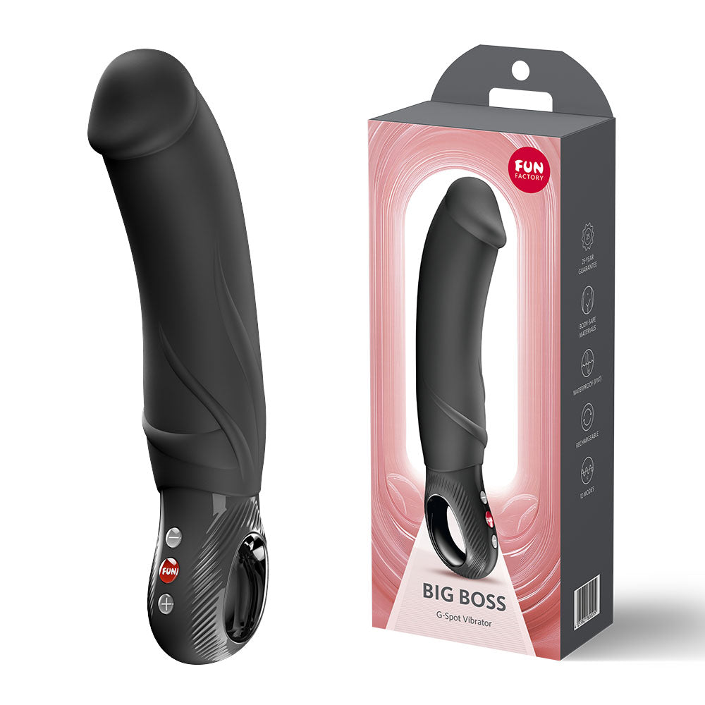 Fun Factory BIG BOSS Black - Black 22.9 cm USB-C Rechargeable Vibrator