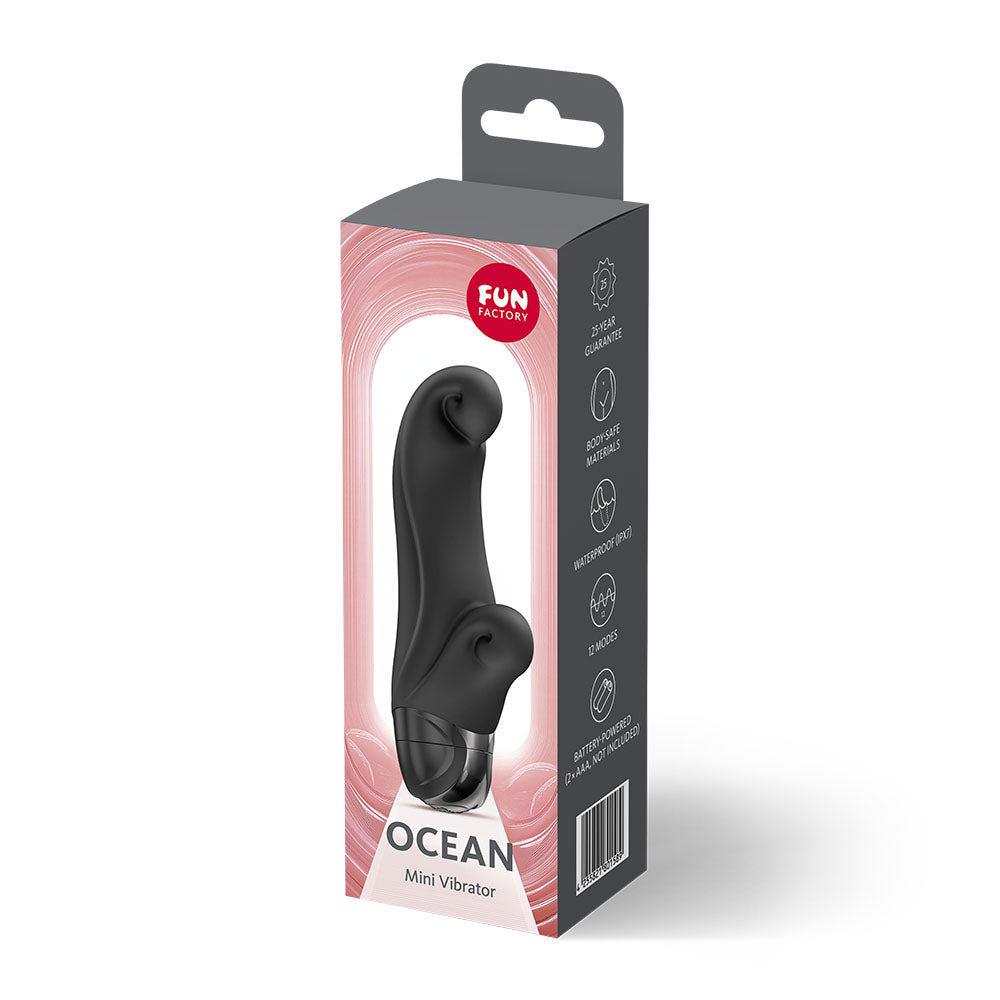Fun Factory OCEAN Black - Black 14.5 cm Vibrator