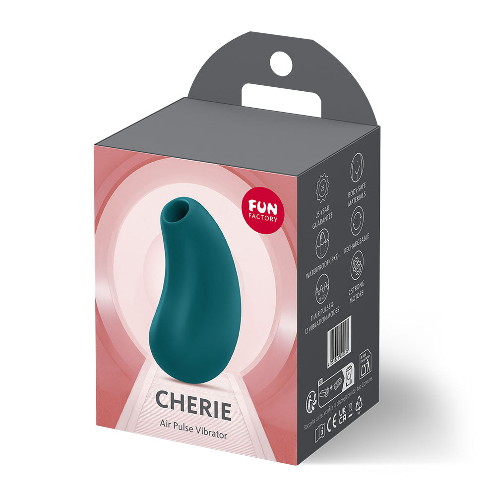 Fun Factory CHERIE Bottle Green - Bottle Green USB Rechargeable Air Pulse Stimulator