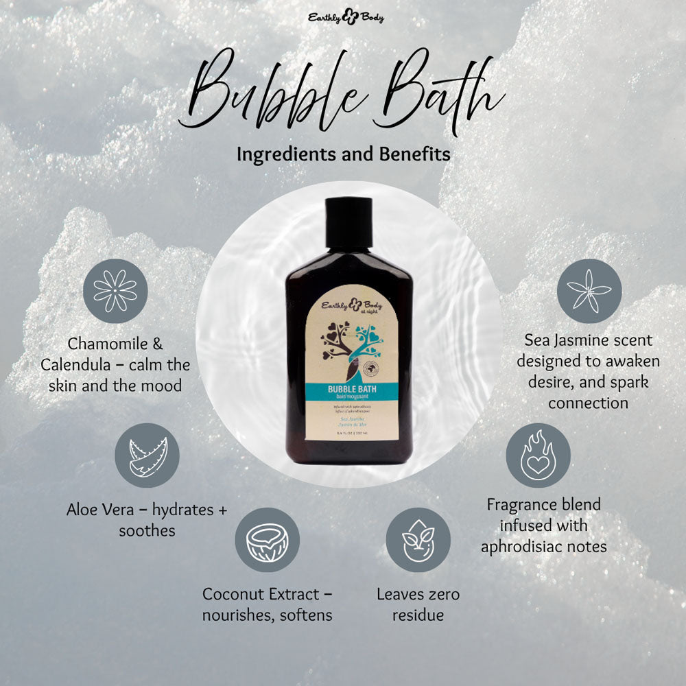 EB Hemp Seed Bubble Bath SEA JASMINE - 250 ml - Sea Jasmine Scented Bubble Bath  - 250 ml Bottle