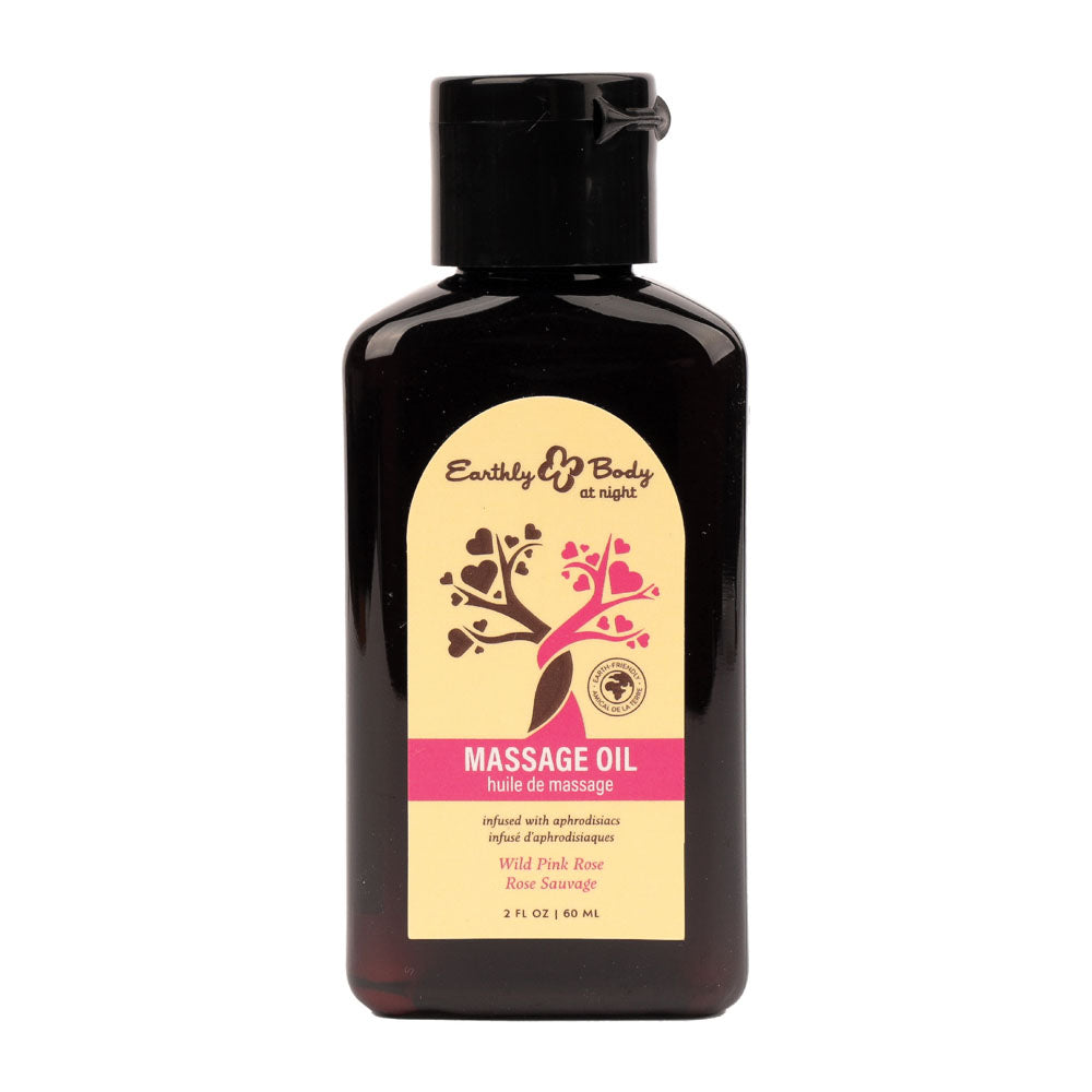 EB Hemp Seed Massage Oil WILD PINK ROSE - 60 ml - Wild Pink Rose Scented Massage Oil - 60 ml Bottle