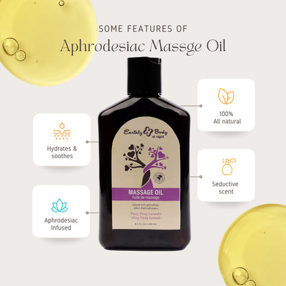 EB Hemp Seed Massage Oil YLANG YLANG LAVENDER - 60 ml - Ylang Ylang & Lavender Scented Massage Oil - 60 ml Bottle