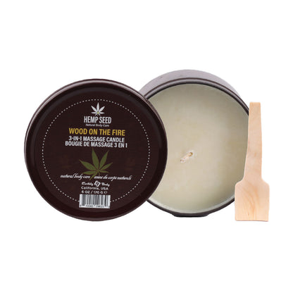 Hemp Seed 3-In-1 Massage Candle - Wood On The Fire