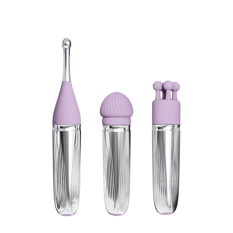 Adam & Eve SWEET DREAMS MASSAGER KIT - Lavender USB Rechargeable Point Stimulator with 8 Interchangeable Tips