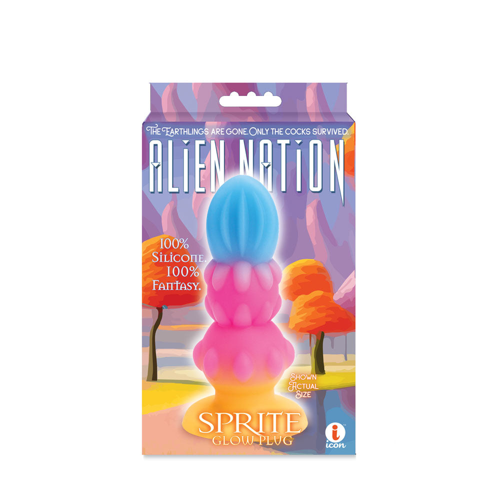 Alien Nation - Sprite - Glow in Dark Coloured 14 cm Fantasy Anal Plug