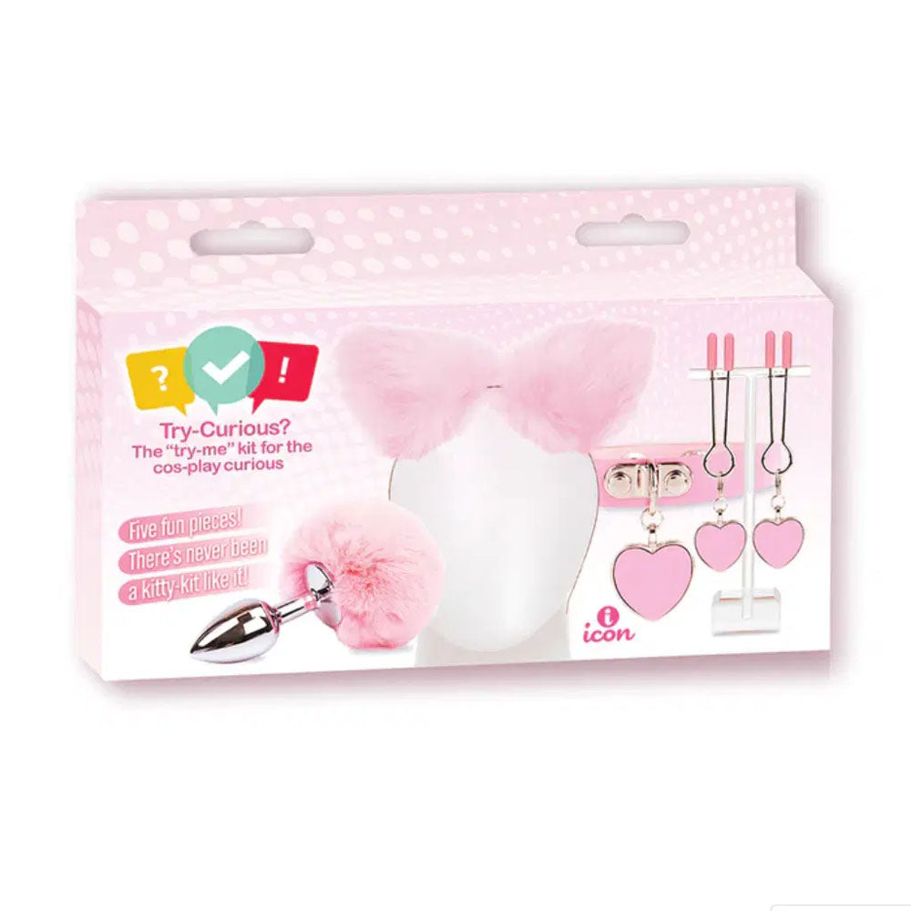 Try-Curious Kitty Kit - Pink Cosplay Kit - 5 Piece Set